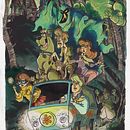 Scooby-Doo. Projekt z dziedziny Trad, c, jna ilustracja, Ilustracja c, frowa,  R i sunek użytkownika Alexei Mordecai - 04.08.2021