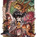 Dinos. Projekt z dziedziny Trad, c, jna ilustracja, R, sunek c, frow, Ilustracja c i frowa użytkownika Alexei Mordecai - 04.08.2021