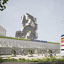 RENDER EXTERIOR - CENTRO COMERCIAL. Een project van Architectuur van antony_carbajal5 - 08.07.2021