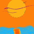 “Sun Dies Everyday Just To Be Reborn”, Ios, Greece. Traditional illustration project by Christos Kourtoglou - 08.06.2021