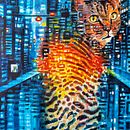 "Fígaro, o Gato e a Cidade". Un proyecto de Pintura, Ilustración tradicional, Diseño y Bellas Artes de rodolfo vanni - 31.07.2021