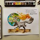 No planet B. Ilustração tradicional projeto de Marta Missio - 13.08.2021