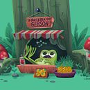 Fruteira do Gerson. Traditional illustration, and Character Design project by Carol Delavy Chagas - 08.13.2021