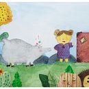 Meu projeto do curso: Ilustração narrativa infantil com técnicas mistas. Un proyecto de Ilustración tradicional, Collage, Dibujo a lápiz, Ilustración infantil, Narrativa y Pintura gouache de Suzue Ogata - 14.08.2021