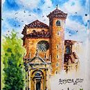 Mi Proyecto del curso: Cuaderno de viaje en acuarela. Un proyecto de Ilustración tradicional, Pintura a la acuarela, Ilustración arquitectónica y Sketchbook de Ainho @sonambulainho - 15.08.2021