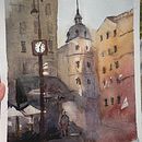 Architectural Sketching with Watercolor and Ink course - FINAL. Projekt z dziedziny Sketching,  R, sunek, Malowanie akwarelą,  R, sunek architektoniczn, Sketchbook,  R i sunek atramentem użytkownika Arsche Feuer - 09.08.2021