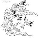 Medusa ~ desenho digital e tatuagem. Un progetto di Design di tatuaggi e Illustrazione tradizionale di Bruno Lyra - 16.08.2021
