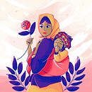 Mi Proyecto del curso: Composición creativa para ilustración con Procreate. Projekt z dziedziny Trad, c, jna ilustracja, Kreat, wność, Ilustracja c, frowa, R, sunek c i frow użytkownika Denisse Garay - 10.08.2021