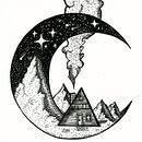 Casa en la luna. Desenho projeto de JANINE ELIZABET LÓPEZ MORALES - 17.08.2021