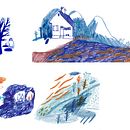 Examples of my work . % Emily Van Overstraeten tarafından hazırlanan Geleneksel illüstras, on, Grafik Tasarım, Pazarlama, Dijital İllüstras, Ve on projesi - 08.18.2021