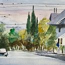 My project in Contemporary Watercolor Landscape Painting course. Fine Arts, and Watercolor Painting project by Bridget - 08.19.2021