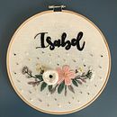 Isabel, cuadro bienvenida sanatorio Ein Projekt aus dem Bereich Stickerei von Lucía - 17.08.2021