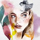 Meu projeto do curso: Retrato ilustrado em aquarela. Un proyecto de Ilustración tradicional, Bellas Artes, Pintura, Dibujo, Pintura a la acuarela, Dibujo de Retrato y Dibujo artístico de Fernanda Ramos - 19.08.2021