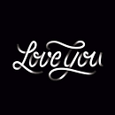 Lettering Love You. Lettering, and Graphic Design project by Mari Almendros Cuadrado - 06.02.2021