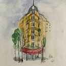 My project in Architectural Sketching with Watercolor and Ink course. Esboçado, Desenho, Pintura em aquarela, Ilustração arquitetônica, Sketchbook e Ilustração com tinta projeto de dressquad321 - 19.08.2021