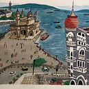 Pictorial Sketchbook with Gouache: Icons of Mumbai. Un progetto di Illustrazione tradizionale, Bozzetti, Disegno, Illustrazione architettonica, Sketchbook e Pittura gouache di Neembu Paani - 14.08.2021