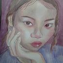 Mi Proyecto del curso: Retrato artístico en acuarela. Fine Arts, Painting, Watercolor Painting, and Portrait Drawing project by Cary Justiniano - 08.20.2021