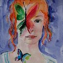 My project in Expressive Watercolor Portraits course. Ilustração tradicional, Artes plásticas, Pintura, Pintura em aquarela, Desenho de retrato, e Criatividade projeto de Enny Meerwaldt - 21.08.2021