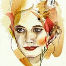 Mon projet du cours : Portrait illustré à l’aquarelle. Ilustração tradicional, Artes plásticas, Pintura, Desenho, Pintura em aquarela, Desenho de retrato, e Desenho artístico projeto de cindy_remy - 21.08.2021