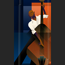 Art Deco Jazz poster series. Een project van  Ontwerp, Traditionele illustratie, Digitale illustratie y Posterontwerp van rodrigo_roesler - 21.08.2021