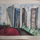 Mi Proyecto del curso: Dibujo arquitectónico con acuarela y tinta Ein Projekt aus dem Bereich Skizzenentwurf, Zeichnung, Aquarellmalerei, Architektonische Illustration, Sketchbook und Illustration mit Tinte von Adofo Salas León - 22.08.2021
