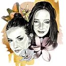 Mon projet du cours : Illustration de portraits avec des techniques traditionnelles et numériques. Ilustração tradicional, Desenho a lápis, Desenho, Ilustração digital, Pintura em aquarela, Desenho de retrato, e Desenho realista projeto de cindy_remy - 23.08.2021