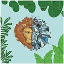 Lion. Een project van Traditionele illustratie,  Ontwerp, Vectorillustratie y Posterontwerp van Veronika - 26.08.2021