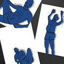 Summer Doodles (Dark blue). Projekt z dziedziny Trad, c, jna ilustracja, Ilustracja c, frowa i Sztuka miejska użytkownika Antonio Fernández San Emeterio - 27.08.2021