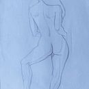 desen linie nud feminin/female nude line drawing. Projekt z dziedziny  R i sunek użytkownika Andrei Cristian - 31.08.2019