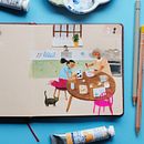 My project in Exploratory Sketchbook: Find Your Drawing Style course . % Marloes De Vries tarafından hazırlanan Geleneksel illüstras, on, Eskiz çizimi, Yaratıcılık, Çizim, Sulubo, a Resim, Eskiz defteri, Guaj Bo, Ve ama projesi - 08.29.2021