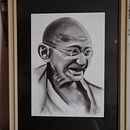 Ritratto Gandhi. Un projet de Dessin de portrait, Dessin réaliste, Dessin et Illustration traditionnelle de debbycampovecchi - 30.08.2021