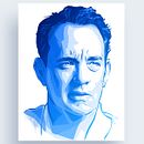 Tom Hanks Portrait. Un projet de Illustration traditionnelle, Illustration numérique , et Dessin numérique de Alessandra Stanga - 30.08.2021