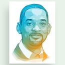 Will Smith Portrait. Un projet de Illustration numérique, Illustration traditionnelle, Publicité , et Dessin numérique de Alessandra Stanga - 30.08.2021