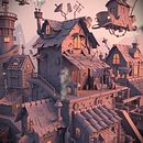 Tengoku City. Un proyecto de 3D de Oscar Teresa Aransay - 30.08.2021