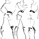 Black & White Fashion Poses. Un progetto di Illustrazione tradizionale di pdxgyrl - 31.08.2021