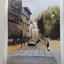 Mi Proyecto del curso: Paisajes urbanos en acuarela. Een project van  Beeldende kunst, Aquarelschilderen y  Architecturale illustratie van Marise Artista Plastica - 31.08.2021