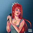 Meu projeto do curso: Retrato de personagens femininas com Procreate Releitura das Princesas Disney (Ariel - A pequena Sereia) . Traditional illustration, Digital Illustration, and Digital Drawing project by Karen Bubniak - 08.31.2021