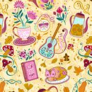 Amor por los Patterns 🧡 . Un proyecto de Ilustración tradicional, Diseño y Pattern Design de Car Pintos - 01.09.2021