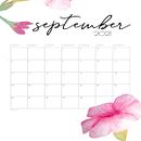 Calendario con flores. Watercolor Painting project by isabelangelica909 - 08.30.2021