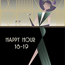My project in Art Deco Style for Digital Illustration course. Een project van Traditionele illustratie,  Beeldende kunst, Posterontwerp y Digitale illustratie van Marika Hietala - 31.08.2021