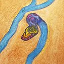 The Rainbow Serpent in Dreamtime . Een project van Traditionele illustratie, Aquarelschilderen, Portfoliobeheer,  Concept art, Sketchbook y Verhaallijn van Mia Cain - 04.09.2021