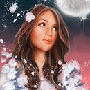 Mon projet du cours : Portraits numériques de style onirique avec Photoshop. Projekt z dziedziny Trad, c, jna ilustracja,  R, sunek, Ilustracja c, frowa, Portret, R, sunek c, frow, Malarstwo c, frowe,  Sztuki piękne,  Malarstwo, Infografika, Kreat, wność, Concept art, Projektowanie c, frowe i Tworzenie gier wideo użytkownika Fatima Samlali - 06.09.2021