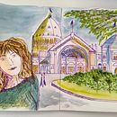 My project: Royal Exhibition Building, Melbourne Australia . % Marie tarafından hazırlanan Geleneksel illüstras, on, Eskiz çizimi, Yaratıcılık, Çizim, Sulubo, a Resim, Ve Eskiz defteri projesi - 09.07.2021