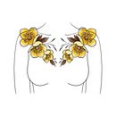 My final project - Botanical Chestpiece Design. Un proyecto de Ilustración tradicional, Ilustración digital, Diseño de tatuajes e Ilustración botánica de Jen Tonic - 09.09.2021