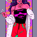 Retrowave inspired illustrations . % Laura Gonzalez tarafından hazırlanan Geleneksel illüstras, on, Grafik Tasarım, Ve Karakter Tasarımı projesi - 09.13.2021