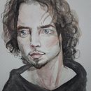 Mi Proyecto del curso: Chris Cornell . Traditional illustration, Watercolor Painting, and Portrait Drawing project by Jaén Albelo Castellanos - 09.13.2021