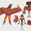 Random Characters. Traditional illustration, Design, and Character Design project by Felipe Rodriguez - 09.14.2021