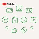 YouTube Icons Redesign. Ilustração tradicional, Publicidade, Design, Programação , UX / UI, Informática, Cinema, Vídeo e TV, Vídeo, e Edição de vídeo projeto de Alexander - 14.09.2021
