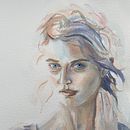 My project in Artistic Portrait with Watercolors course. Projekt z dziedziny  Sztuki piękne,  Malarstwo, Malowanie akwarelą i Portret użytkownika beverlykills - 16.09.2021