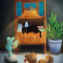 My project in Cinematic Digital Illustration with Photoshop course - cat and dog. Un projet de Illustration traditionnelle, Illustration numérique , et Art conceptuel de Kim Chen - 18.09.2021